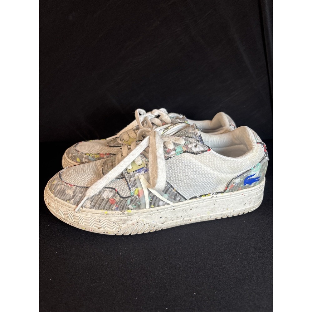 Lacoste Sneakers Shoes L001 Eco 123 9 SMA Gray Multicolor Men, Size 8‎ - Picture 2 of 7